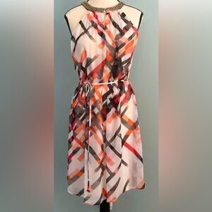 Vince Camuto Float Dress with Beaded Collar
